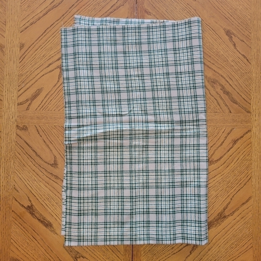 Vintage Plaid Fabric Scrap Piece